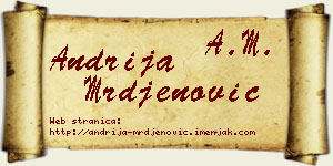 Andrija Mrđenović vizit kartica